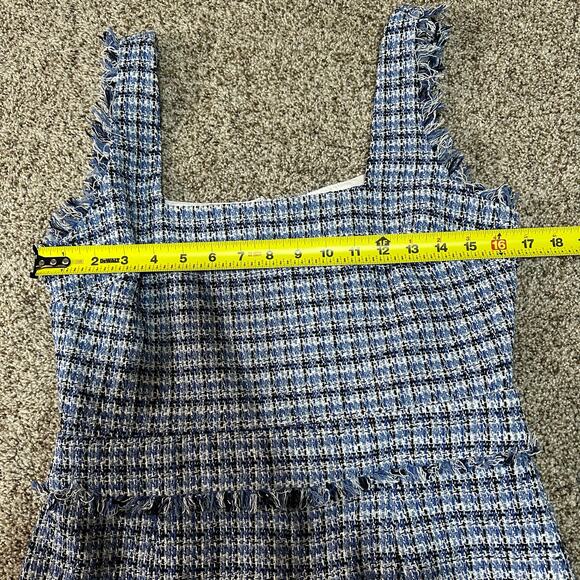 LULUS Women's Adorably Luxurious Tweed Raw Edge Sleeveless Mini Dress Size M - Picture 12 of 16